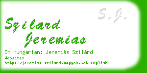 szilard jeremias business card